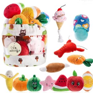Nocciola Dog Squeaky Toys Cute Plush Small Dog Toys for Small Medium Large Dogs, Dog Chew Toys for Aggressive Chewer