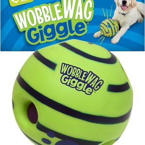 Wobble Wag Giggle Ball, Interactive Dog Toy, Fun Giggle Sounds When Rolled or Shaken, Pets Know Best, As Seen On TV